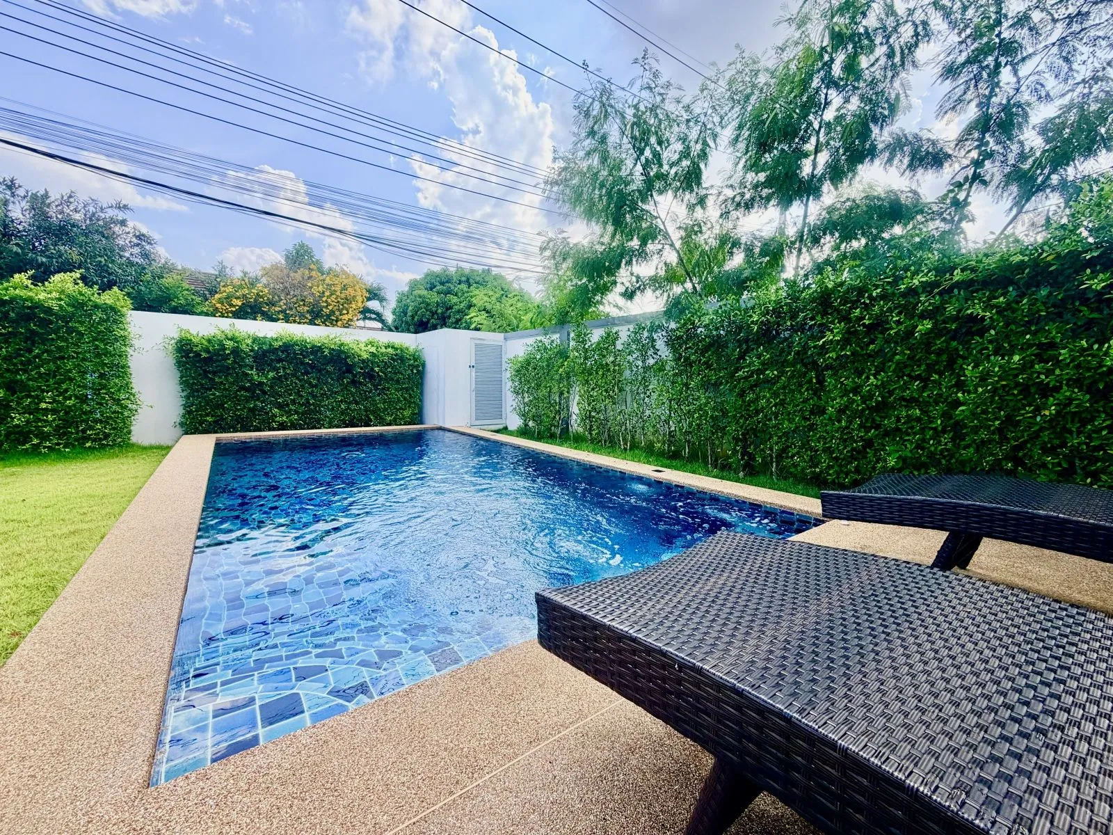 Pool & Sundeck — brand-new 3 BR pool villa in Bang Saray, Pattaya