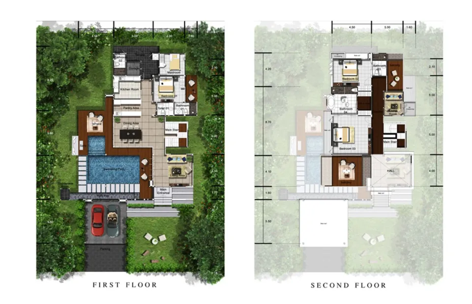 Pool — luxury villa in Si Racha, Chonburi